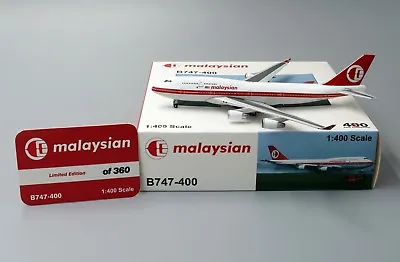 Malaysia B747-400 Reg: 9M-MPP Bigbird Model Scale 1:400 Diecast BB4-2016-002 • £38.91