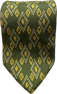Vintage J Crew Necktie 100% Silk Green 57  Long Handmade Made In USA • $14