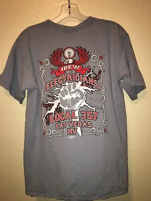 IBEW Electricians Local 357 Las Vegas Men’s T-shirt SZ M Bayside  • $14