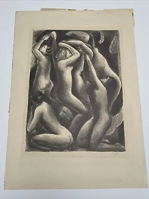 Antique Jo Cain Lithograph Nudes Exhibited In The Rhode Island Museum Of Art Wpa • $2100