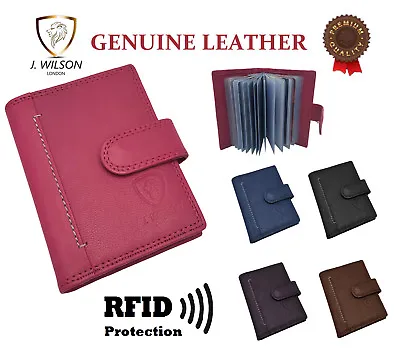 Designer Mens Leather Card Wallet RFID SAFE Contactless Blocking ID Protection • £4.95