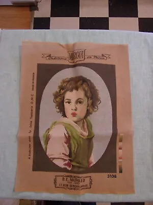 Vintage Margot Creations De Paris  Needlepoint Tapestry Canvas YOUNG BOY • $20