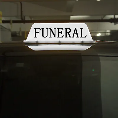 ✨VINTAGE FUNERAL Sign PROCESSION CAR / AUTOMOBILE FLAG MAGNETIC - ESTATE FIND✨ • $28.49