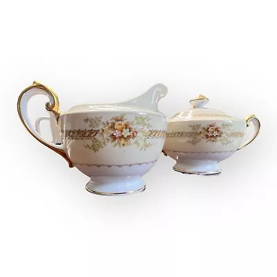 MEITO KEEPSAKE PATTERN IVORY CHINA CREAM AND SUGAR SET Read Description • $35.99