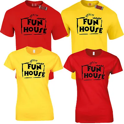 Fun House T-Shirt Retro  Fancy Dress Pat TV Sharp Dance Rave Men's Ladies S-5XL • £10.95