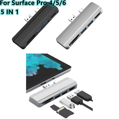 $29.58 • Buy Dual USB3.0 Micro SD SDHC Hub DP To HDMI Converter Adapter For Surface Pro 4/5/6