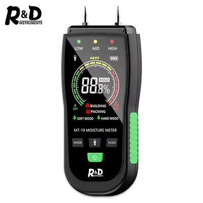 Digital 2 In 1 Pin Wood Moisture Meter Multifunctional Tester/Detector With LCD • $23.79