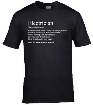 £12.49 • Buy Definition Of An Electrician Premium Cotton Ring Spun T-shirt