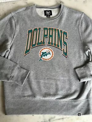Size L - Brand 47 Miami Dolphins Historic Headline Crew Sweatshirt • $29