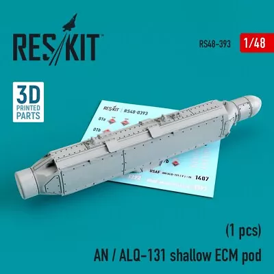 1/48 Reskit RS48-0393 AN / ALQ-131 Shallow ECM Pod (A-7 A-10 F-4 F-16 F-111 • $15