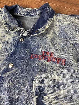 The Lost Boys Jacket Large Vintage Denim Movie Cast And Crew Vampires 80s • $349.99