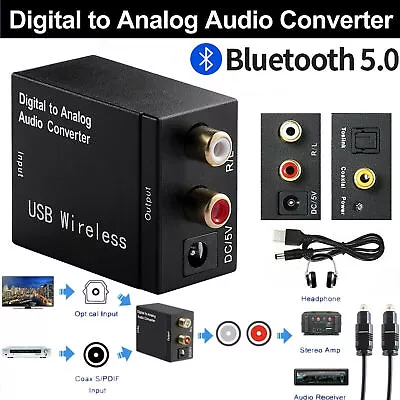 Audio Digital-to-analog Converter DAC With 3.5mm Jack For PS3 PS4 Xbox Roku • $18.21