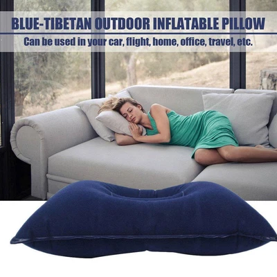 $3.82 • Buy Inflatable PVC And Nylon Pillow Outdoor Soft Air Blow Sleep Pillow Portable U4J3
