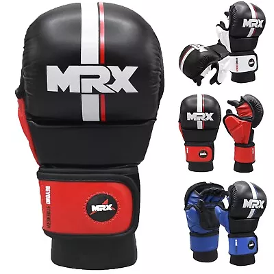 MMA Boxing Gloves For Grappling Sparring With Open Ventilated Palm Mitts Glove • $24.99