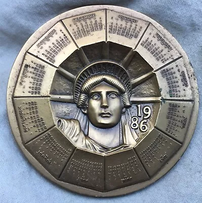 MACO. 1986 Calendar Medal Statue Of Liberty Centennial By Marcel Jovine • $20