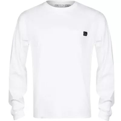 Fintech Box Logo Freedom Heavy-Duty Long Sleeve T-Shirt - Brilliant White • $29.99