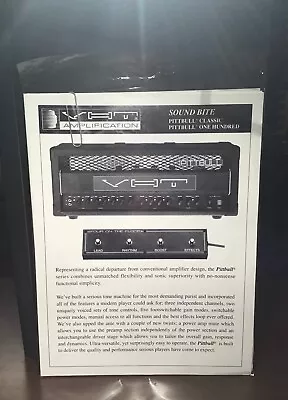 VHT Amplification 1993 Product Catalog Price List And 2150/Classic Amp Manual • $18