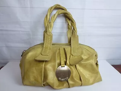 Gustto Soft Leather Bag 16 X 11 X 6  Gold Yellow Made In Mexico • $26.99