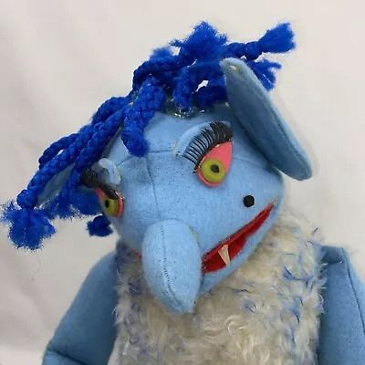 Vintage Hand Puppet Blue Monster Large 28” Handmade Vintage • $74.95