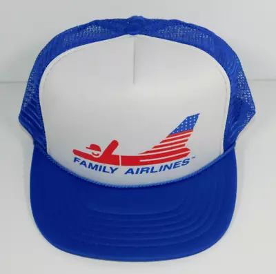 Vintage RARE 1990s FAMILY AIRLINES USA Defunct Airline Aviation Collectible Hat • $14.88