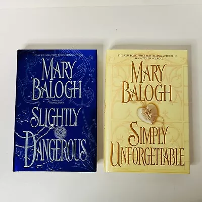 Slightly Dangerous Book Hardcover Lot X 2 By Mary Balogh Historical Romance VG • $14.99