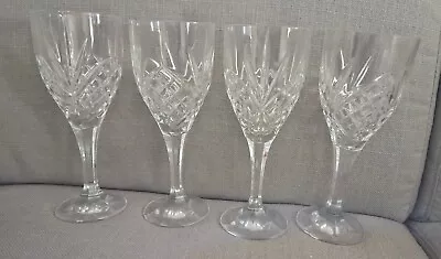 Set Of 4 Godinger Shannon Crystal DUBLIN Wine/All-Purpose Goblet 8  X 3 1/4  GUC • $19.79