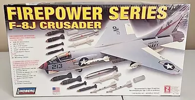 Lindberg F-8J Crusader Fighter Jet Firepower Kit #72523 Sealed Dented Box 1:48 • $39.99