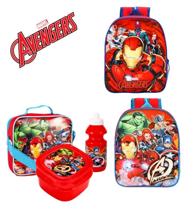 Marvel Avengers Super Heroes Back To School Junior Backpack Lunch Bag Kids Boys • £9.99