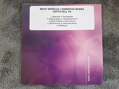 Micky Modelle V Samantha Mumba - Gotta Tell Ya (AATW Promo CD) • £5