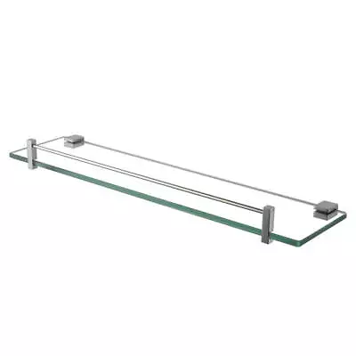 Blaze Bathroom Shelf - Wall Mounted - Glass With Stainless Steel • $58.50