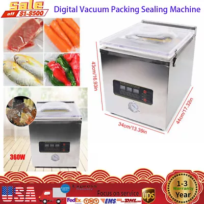 $296.40 • Buy Digital Vacuum Packing Sealing Machine 360W Chamber Sealer Chamber Packaging USA