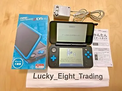 New Nintendo 2DS XL LL Black Turquoise Console Charger Box Japanese Ver [BOX] • $291.04