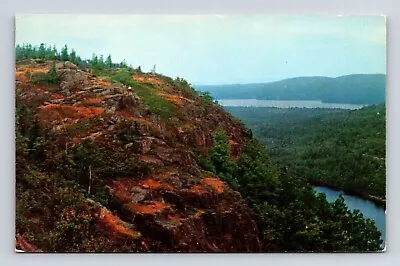 Mount Desert Island Maine Acadia National Park Beech Cliff Chrome Postcard • $3