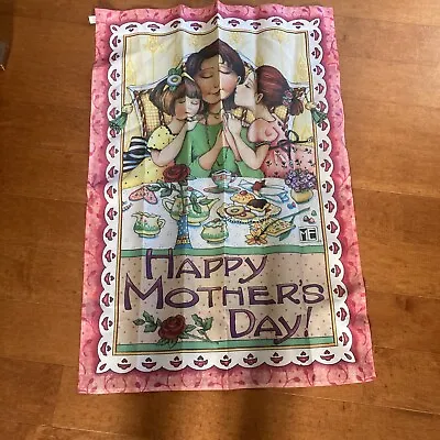 Mary Engelbreit Happy Mother's Day Garden House Flag Banner 3 Feet Big Wall • $18.99
