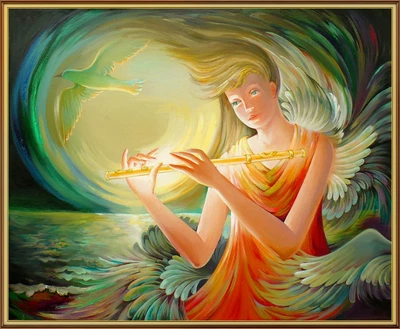 £131.99 • Buy 3D Girl Angel Oil Painting Wall Stickers Vinyl Murals Wall Print Deco AJSTORE UK