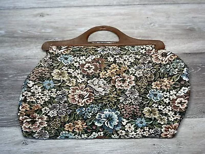 Vintage Floral Knitting Needle Craft Bag With Chunky Handles & Zip Lock 🪷 • £13.99