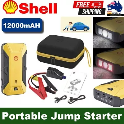 Shell SH912 800A 12V Portable Car Jump Starter For 6.0L Gasoline & 2.0L Diesel • $149.95