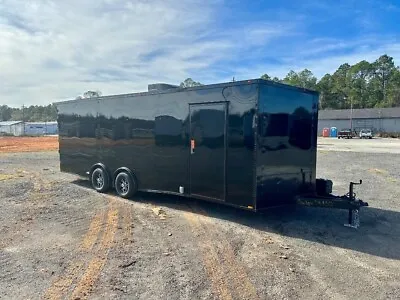 NEW 8.5X24 V-NOSE ENCLOSED CAR HAULER TRAILER TORSION AXLES 8.5 X 24 RACE READY • $14995