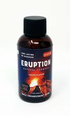 Eruption 35000mg Male Enhancement Grape Flavor Drink 2 Fl Oz Shot • $11.99