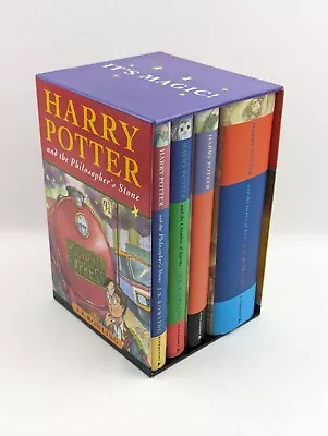Harry Potter Hardcover 4 Book Set Boxed Original Covers UK Edition Bloomsbury  • $249.95