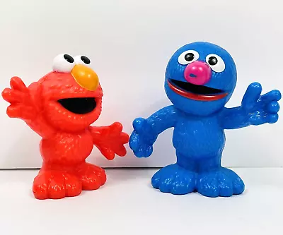 ELMO And Grover Sesame Street Friends Mini Figurine Toy Or Cake Topper 2.5 Inch • $8.99