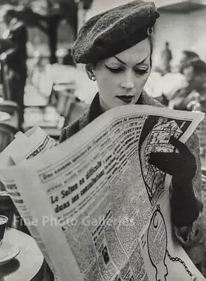 1955 Vintage RICHARD AVEDON Dior Female Fashion Paris Large Duotone Photo Art • $195.15