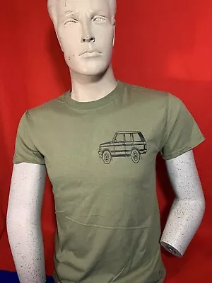 New Range Rover Classic Landrover  T Shirt T-shirt Military Olive Green Size S • £12.95