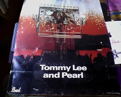 Vintage 80's Tommy Lee Pearl 🥁 Promo Poster Motley Crue Fireworks 🎶🎵 🎸 Rare • $99.99