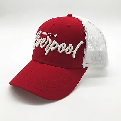 $22 • Buy Liverpool FC Red Trucker Cap With Embroidered Logo. Free Worldwide Shipping!