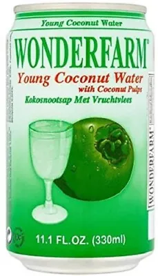 Wonderfarm Coconut Water 330ml-Refreshing Vitamin & Mineral Rich Water With Pulp • £5.95