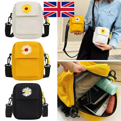 Women Cross Body Messenger Bag Shoulder Over Bags Handbags Floral Canvas Bag UK • £4.29