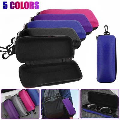 $6.98 • Buy Portable Zipper Glass Case Hard Eyewear Box For Sunglasses Eyeglasses Travel Bag