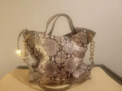 NWT Michael Kors Astor Studded Python Embossed Leather Tote MSRP $498    • $200