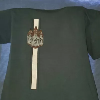 $51 • Buy Vintage 1995 KORN 40oz Band T Shirt Size L Murina Nu Metal 90s Rare Grunge